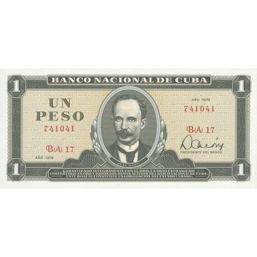 1981 - Cuba P102b  1 Peso  banknote