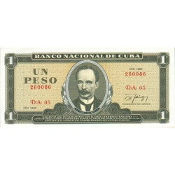 1986 - Cuba P102c 1 Peso banknote