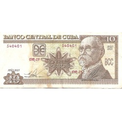 2015 - Cuba P117q billete de 10 Pesos BC
