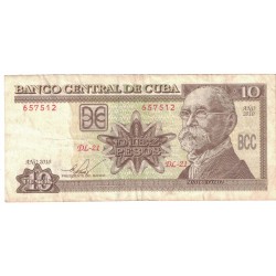 2010 - Cuba P117 billete de 10 Pesos MBC