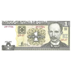 2002 - Cuba P121b billete de 1 Peso S/C
