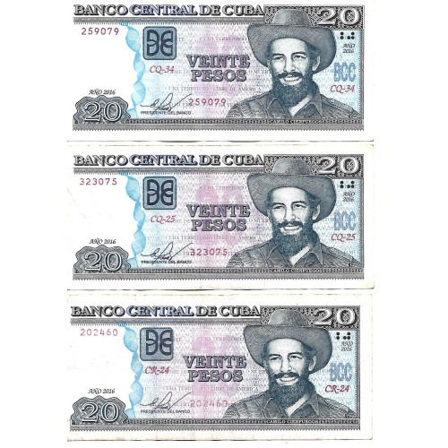 2016 - Cuba P122 20 Pesos banknote VF