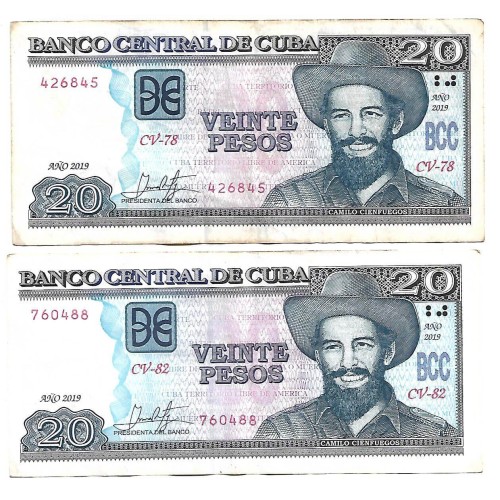 2019 - Cuba P122 20 Pesos banknote VF