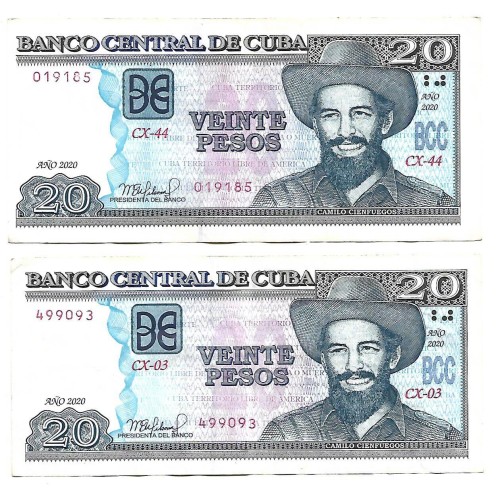 2020 - Cuba P122 20 Pesos banknote VF