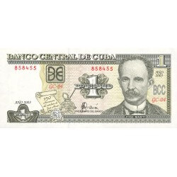 2003 - Cuba P125 1 Peso  banknote