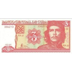 2005 - Cuba P127b 3 Pesos banknote