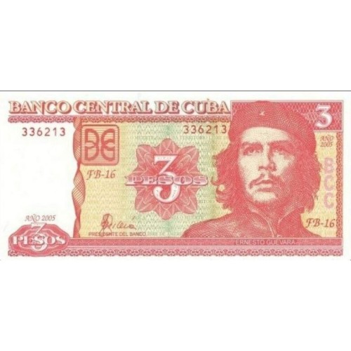 2005 - Cuba P127b billete de 3 Pesos