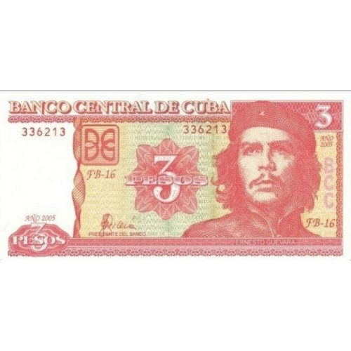 2005 - Cuba P127b 3 Pesos banknote