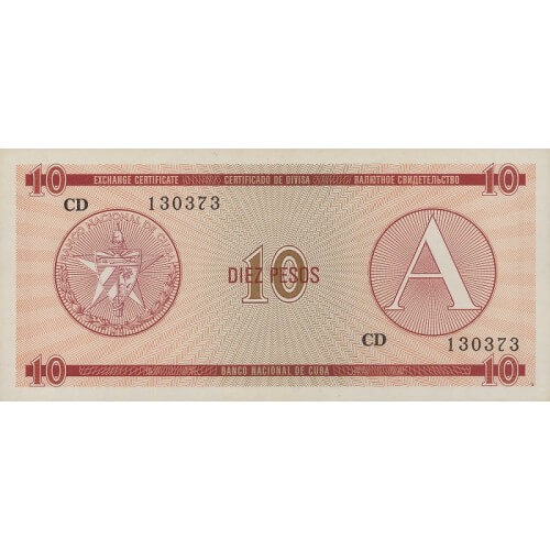 1985 - Cuba P-FX4 10 Pesos banknote