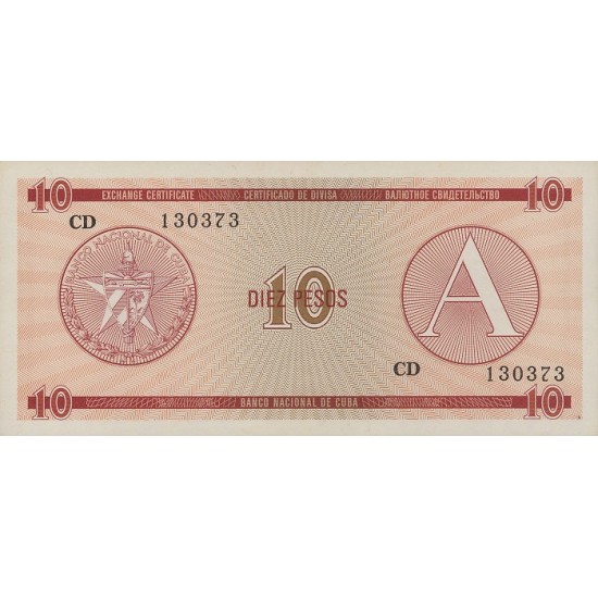 1985 - Cuba P-FX4 10 Pesos banknote 1985 - Cuba P-FX4 10 Pesos banknote