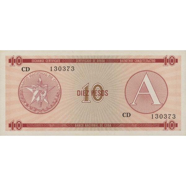 1985 - Cuba P-FX4 10 Pesos banknote