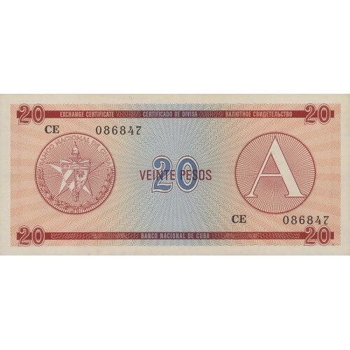 1985 - Cuba P-FX5 20 Pesos banknote
