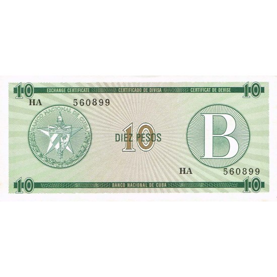 1985 - Cuba P-FX8 10 Pesos banknote 1985 - Cuba P-FX8 10 Pesos banknote