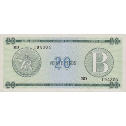 1985 - Cuba P-FX9 B billete de 20 Pesos