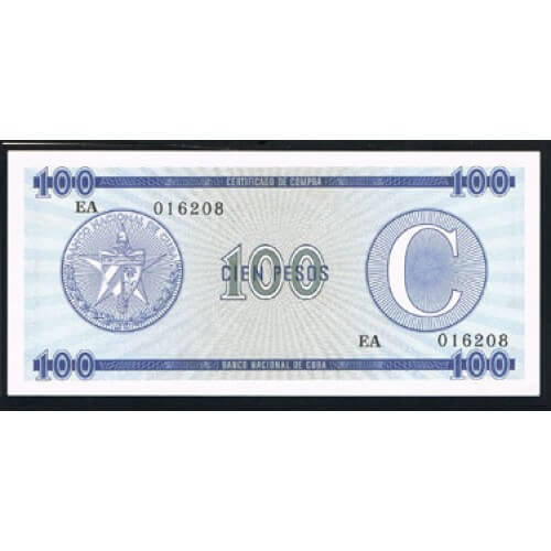 1985 - Cuba P-FX17 C billete de 100 Pesos