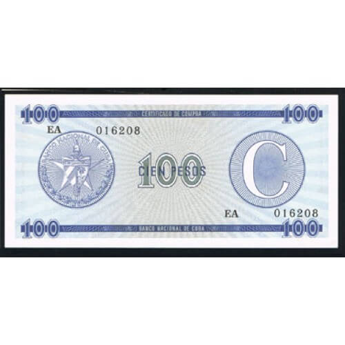 1985 - Cuba P-FX17 100 Pesos  banknote