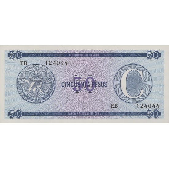 1985 - Cuba P-FX24 50 Pesos banknote 1985 - Cuba P-FX24 50 Pesos banknote