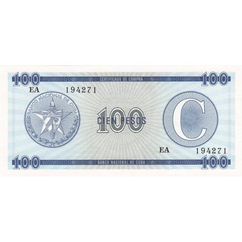 1985 - Cuba P-FX25 100 Pesos banknote