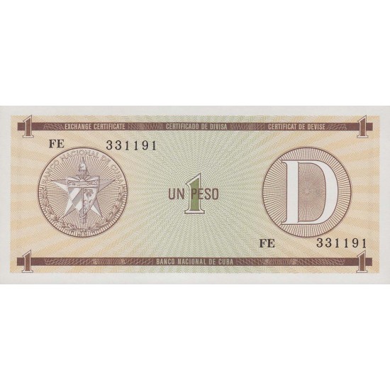 1985 - Cuba P-FX-27 1 Peso banknote 1985 - Cuba P-FX-27 1 Peso banknote