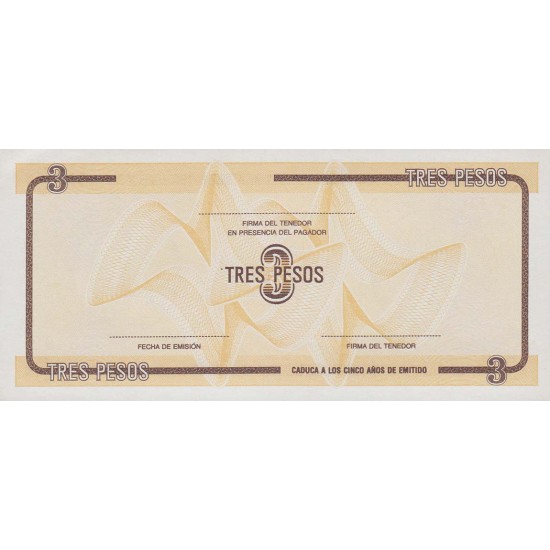 1985 - Cuba P-FX28 3 Pesos banknote 1985 - Cuba P-FX28 3 Pesos banknote