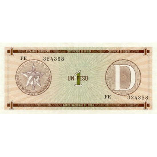 1985 - Cuba P-FX32 1 Peso banknote 1985 - Cuba P-FX32 1 Peso banknote