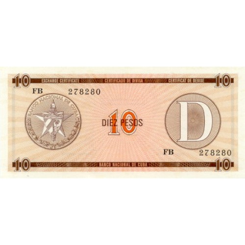ND - Cuba P-FX35 10 Pesos banknote UNC ND - Cuba P-FX35 10 Pesos banknote UNC