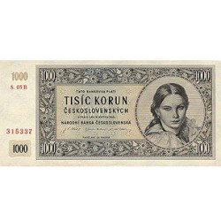 1945 -  Czechoslovakia Pic 74     1000 Korun  banknote