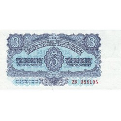 1953 -  Czechoslovakia Pic 79     3 Korun  banknote