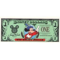 1997 - Disney  United States 1 Dollar banknote