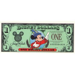 1997 - Estados Unidos Disney billete de 1 Dólar