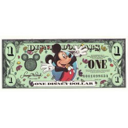 2000 - Disney Estados Unidos billete de 1 Dólar