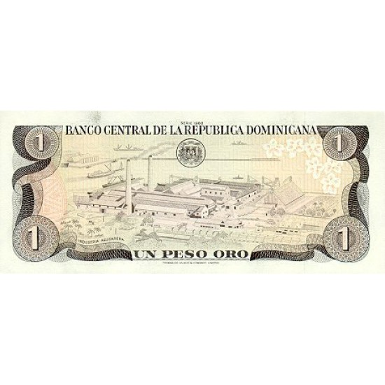 1988 - Dominican Republic P126 1 Peso Oro banknote 1988 - Dominican Republic P126 1 Peso Oro banknote