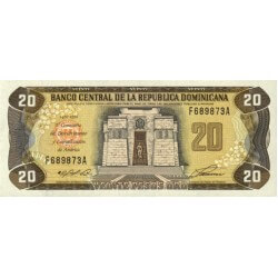 1992 - República Dominicana P139 billete 20 Pesos Oro 1992 - República Dominicana P139 billete 20 Pesos Oro