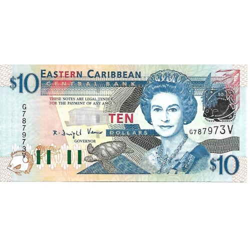 2003 - East Caribbean States PIC 42Av 10 Dollars banknote