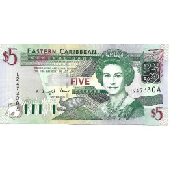 2003 - East Caribbean States PIC 42a 5 Dollars banknote 2003 - East Caribbean States PIC 42a 5 Dollars banknote