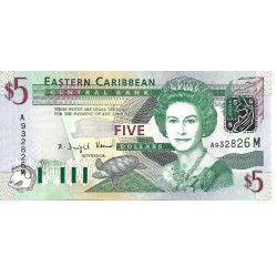 2003 - East Caribbean States PIC 42m 5 Dollars banknote