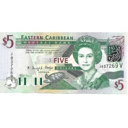 2003 - East Caribbean States PIC 42v 5 Dollars banknote