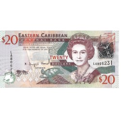 2008 - Estados Caribe Del Este PIC 49 billete de 20 Dólares S/C