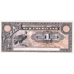 1920 - Ecuador P-S251r 1 Sucre banknote