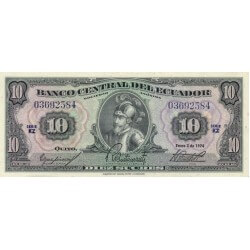 1974 - Ecuador P101Ab 10 Sucres banknote