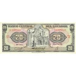 1983 - Ecuador PIC 115b 20 Sucres banknote UNC