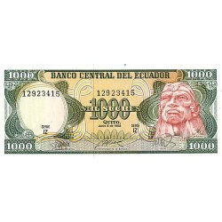 1986 - Ecuador P125a 1,000 Sucres banknote