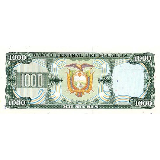 1986 - Ecuador P125a 1,000 Sucres banknote 1986 - Ecuador P125a 1,000 Sucres banknote