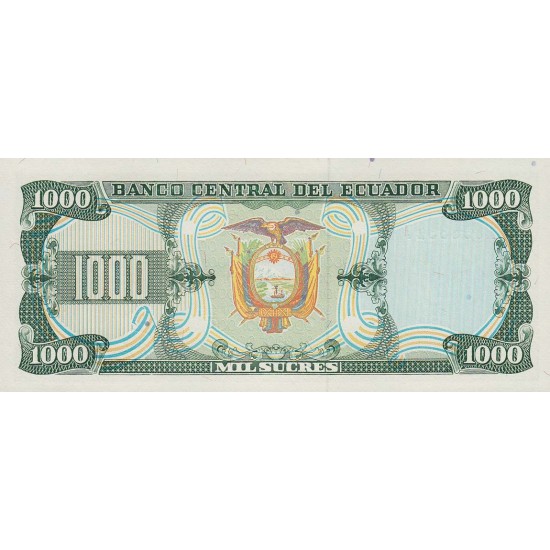 1988 - Ecuador P125b 1,000 Sucres banknote 1988 - Ecuador P125b 1,000 Sucres banknote