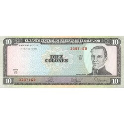 1980 - El Salvador P129b 10 Colones banknote UNC