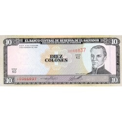 1996 - El Salvador P144 10 Colones banknote