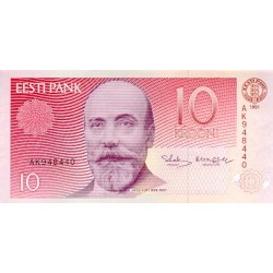 1992 - Estonia Pic 72 b    10 Krooni  banknote