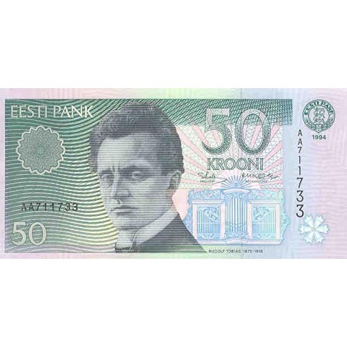 1994 - Estonia P78a billete de 50 Coronas