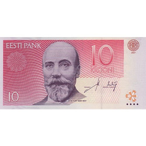 2007 - Estonia PIC 86b billete de 10 Coronas 2007 - Estonia PIC 86b billete de 10 Coronas
