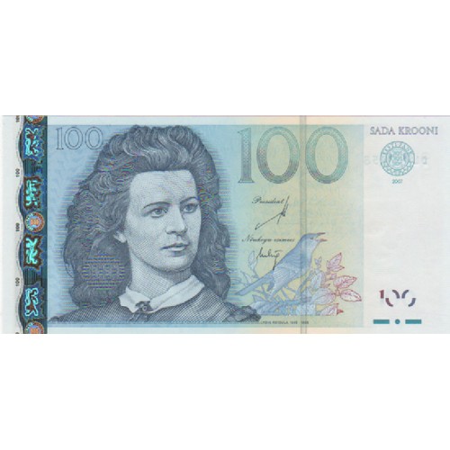 2007 - Estonia PIC 88 billete de 100 Coronas 2007 - Estonia PIC 88 billete de 100 Coronas